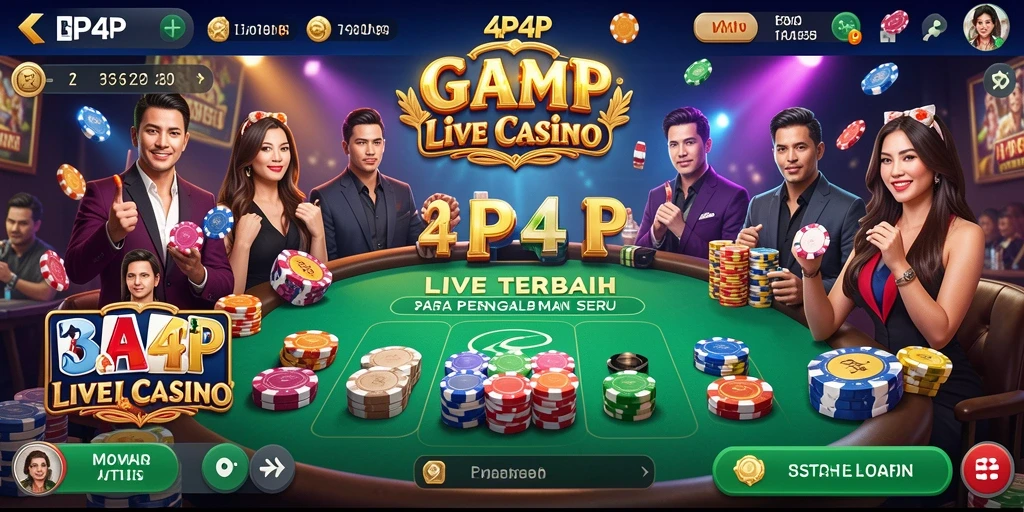 Screenshot gameplay 4P4P yang menunjukkan pengalaman Live Casino yang nyata.