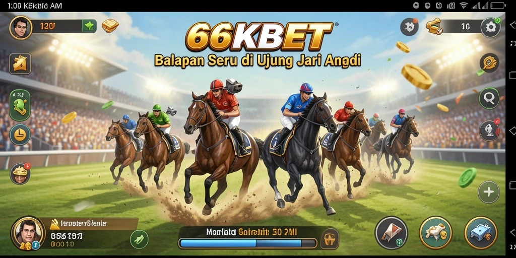 Screenshot gameplay 66KBET menampilkan aksi balapan yang mendebarkan.