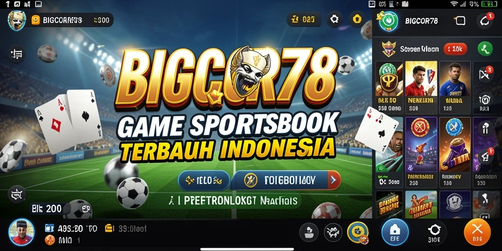 Tampilan utama BIGCOR78 saat bermain taruhan Sportsbook.