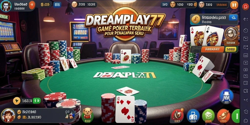 Tampilan gameplay Poker yang menarik dan interaktif.