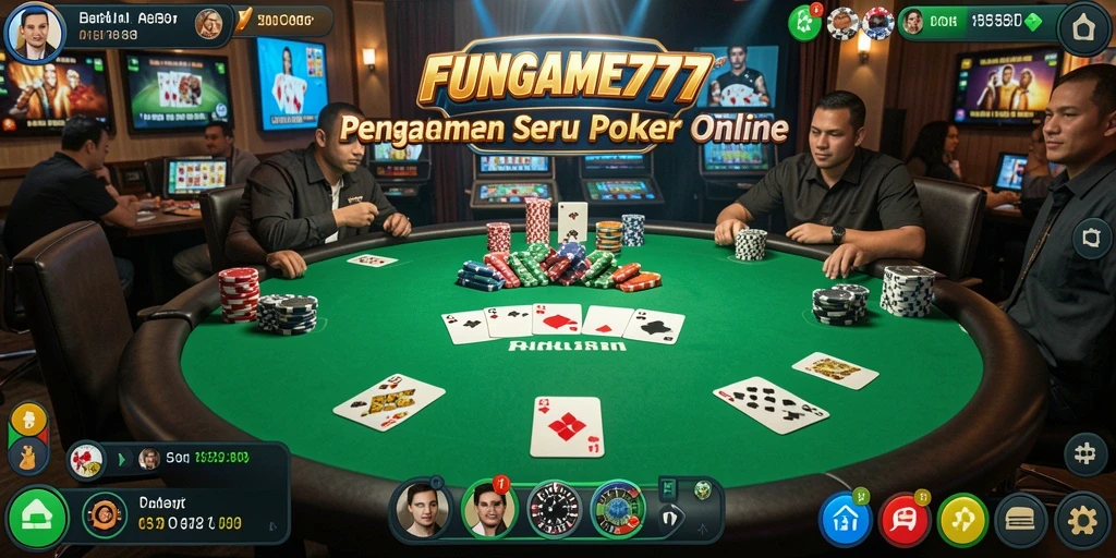 Tampilan gameplay seru di FUNGame777 dengan pemain yang bersaing.