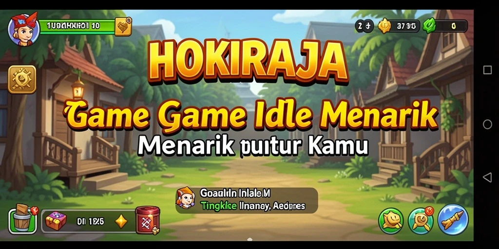 Screenshot gameplay HOKIRAJA menampilkan elemen-elemen menarik dan interaksi santai.