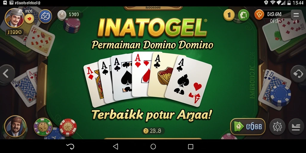 Tampilan gameplay menarik dari INATOGEL yang menunjukkan keseruan bermain Domino.