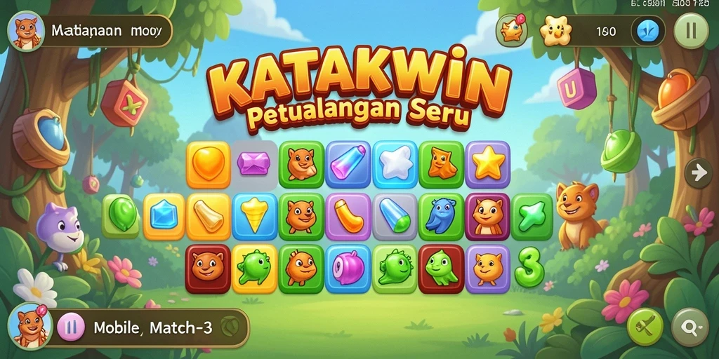 Gameplay match-3 yang seru dan mengasyikkan.