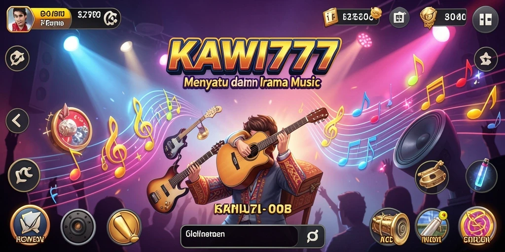Screenshot KAWI777 menampilkan momen seru saat bermain musik.