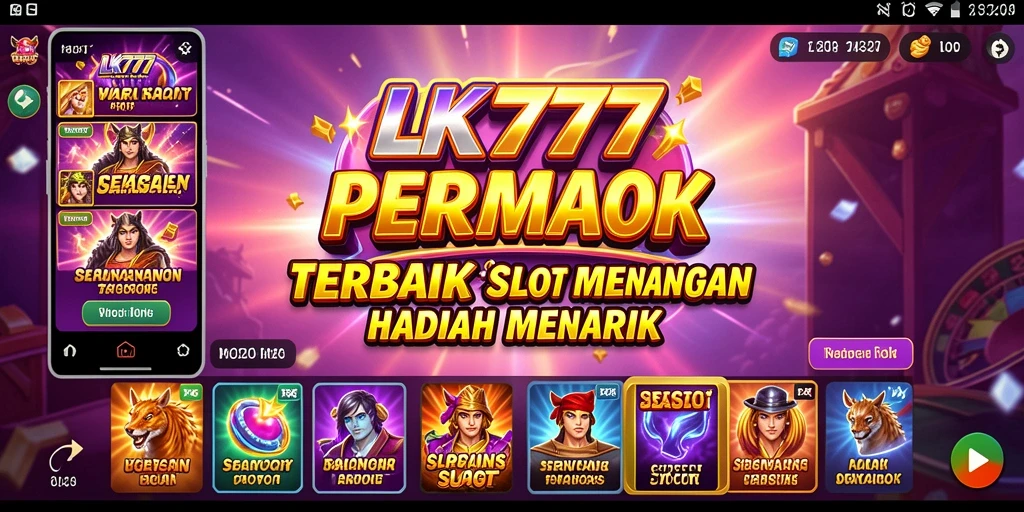 Menampilkan gameplay seru dari LK777 dengan tema slot beragam.