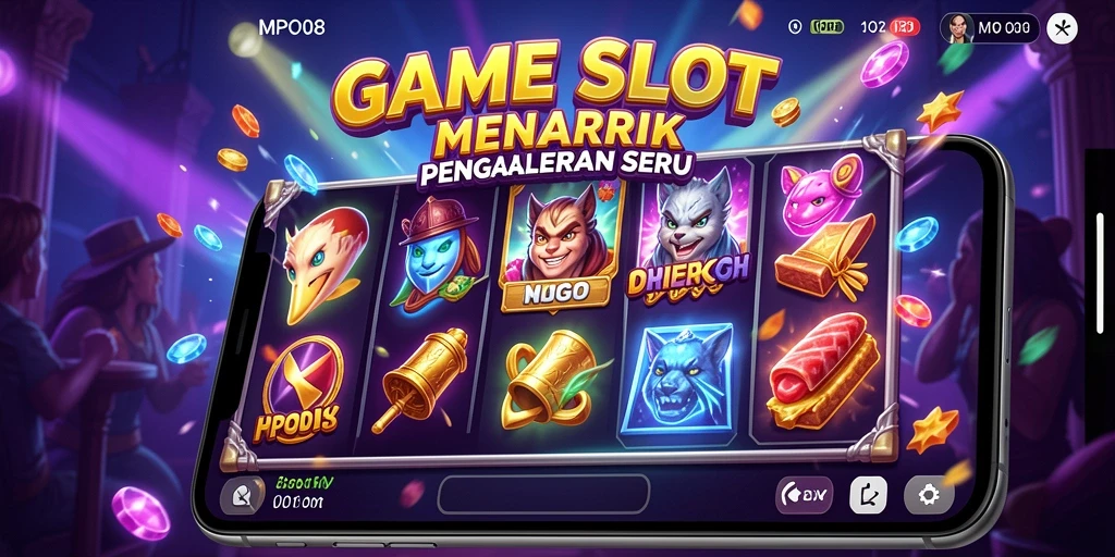 Tampilan menarik gameplay Slot MPO08 dengan simbol dan efek yang menakjubkan.