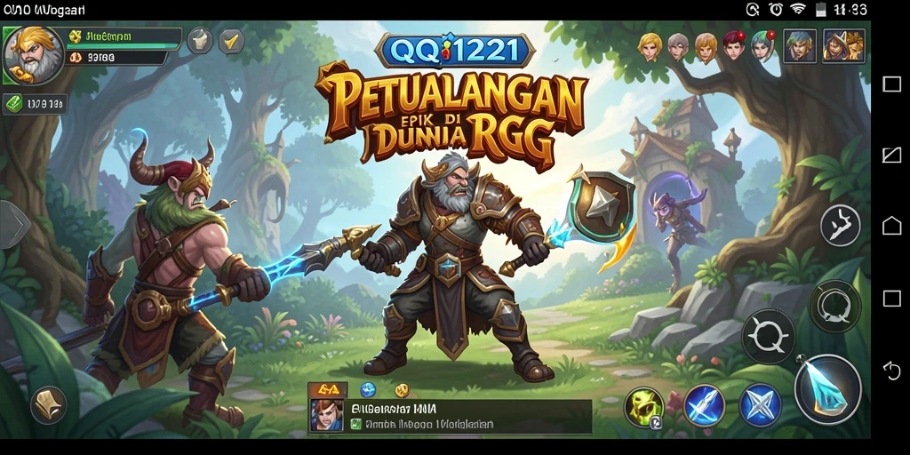 Tampilan utama gameplay RPG yang menegangkan dan penuh strategi.