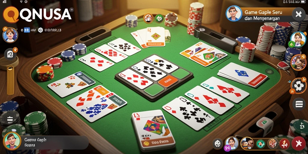 Tampilan gameplay QQNUSA yang seru dan menarik.