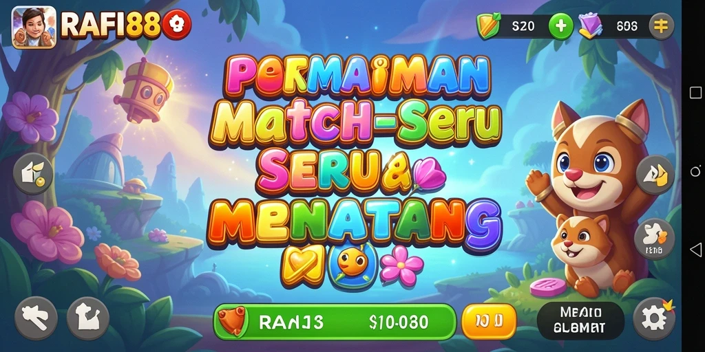 Tampilan gameplay seru di RAFI88 dengan kombinasi warna yang memukau.
